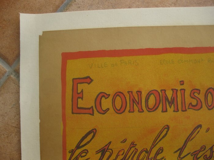 Mari-louise Jeanningros - "Economisons le pétrole,l essence" .1917 Comité  . national de prévoyance et d économies pour la - 1910‹erne