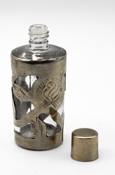 Salt- og peberbøsser - mod. "Blomster", 1920'erne - Glas, Sterling sølv