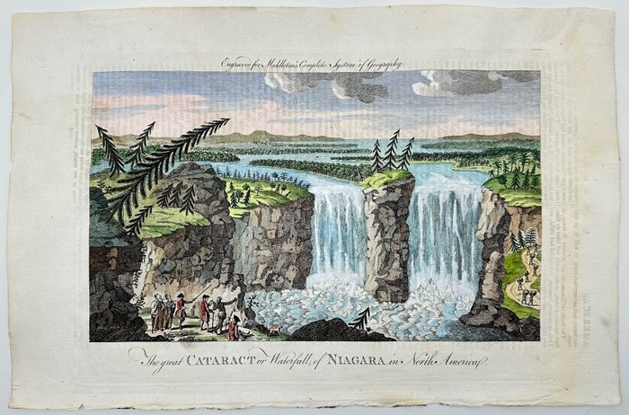 Förenta staterna - Amerikas Forenede Stater - Niagara Falls; Robert Hancock - The great Cataract or Waterfall, of Niagara in North America - 1761-1780