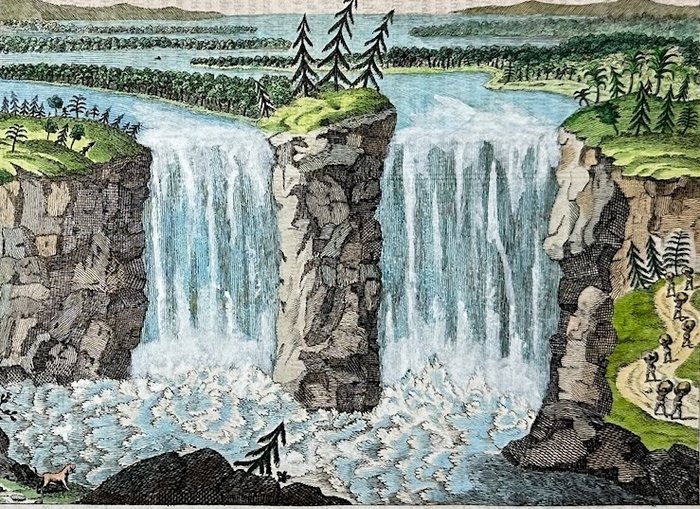 Förenta staterna - Amerikas Forenede Stater - Niagara Falls; Robert Hancock - The great Cataract or Waterfall, of Niagara in North America - 1761-1780