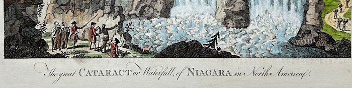 Förenta staterna - Amerikas Forenede Stater - Niagara Falls; Robert Hancock - The great Cataract or Waterfall, of Niagara in North America - 1761-1780