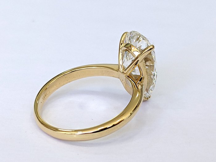 Ingen mindstepris - Ring - 18 kraat Gulguld -  5.01ct. tw. Diamant (Laboratoriedyrket) - F VS1