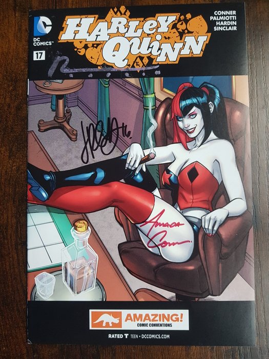 Harley Quinn #17 - Convention Exclusive - Signed by Jimmy Palmiotti, Chad Hardin and Amanda Conner + COA - 1 Signed comic - 2016