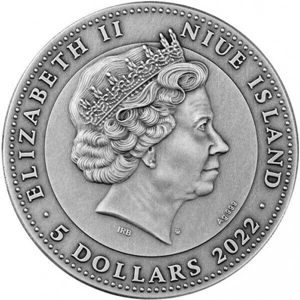 Niue. 5 Dollars 2022 Pantocrator, 2 Oz (.999)