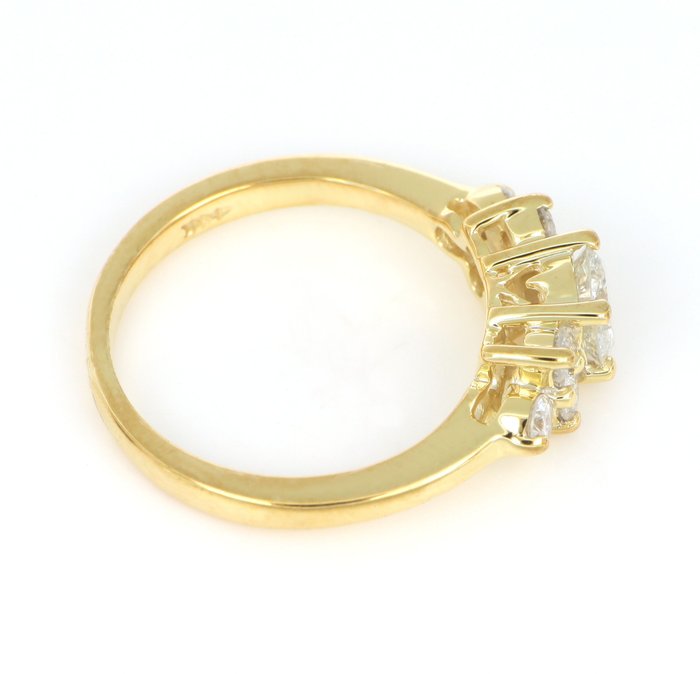 Ingen mindstepris - Ring - 14 karat Gulguld -  1.20ct. tw. Diamant (Natur)