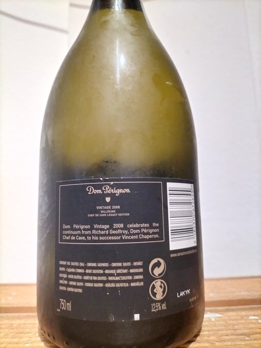 2008 Dom Pérignon, Chef de Cave Legacy Edition - Champagne Brut - 1 Flaske (0,75L)