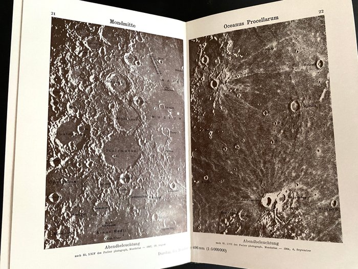 Ernst Debes - Kleiner Mondatlas in 37 Einzeldarstellungen zur Weltstellung Physik und Topographie  - 1910