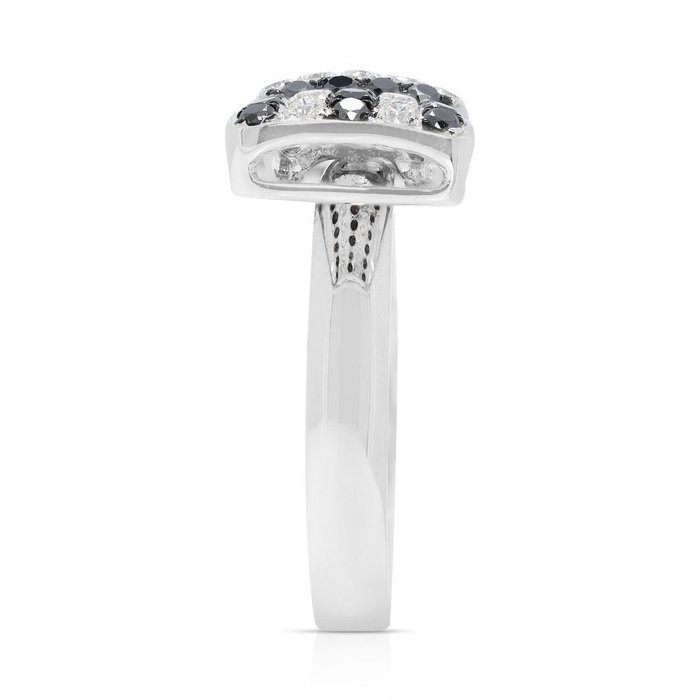 Ring - 18 kraat Hvidguld -  1.09ct. tw. Diamant (Natur)  - Diamant