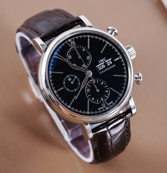 IWC - Portofino Chronograph Black Dial - IW391029 - Mænd - 2011-nu