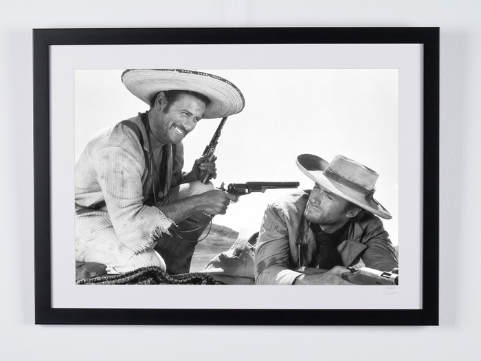 The Good, the Bad and the Ugly (1966) - Clint Eastwood  Eli Wallach - Fine Art Photography - Luxury Wooden Framed 70X50 cm - Limited Edition Nr 06 of 30 - Serial ID 19978 - Original Certificate (COA), Hologram Logo Editor and QR Code - 100% New items.