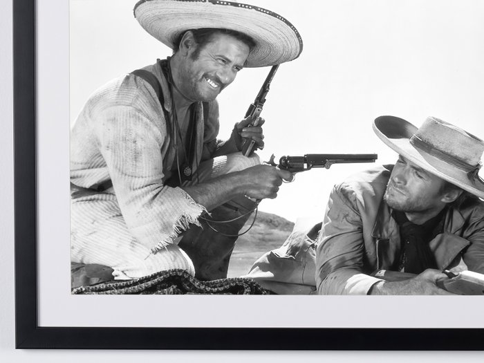 The Good, the Bad and the Ugly (1966) - Clint Eastwood  Eli Wallach - Fine Art Photography - Luxury Wooden Framed 70X50 cm - Limited Edition Nr 06 of 30 - Serial ID 19978 - Original Certificate (COA), Hologram Logo Editor and QR Code - 100% New items.