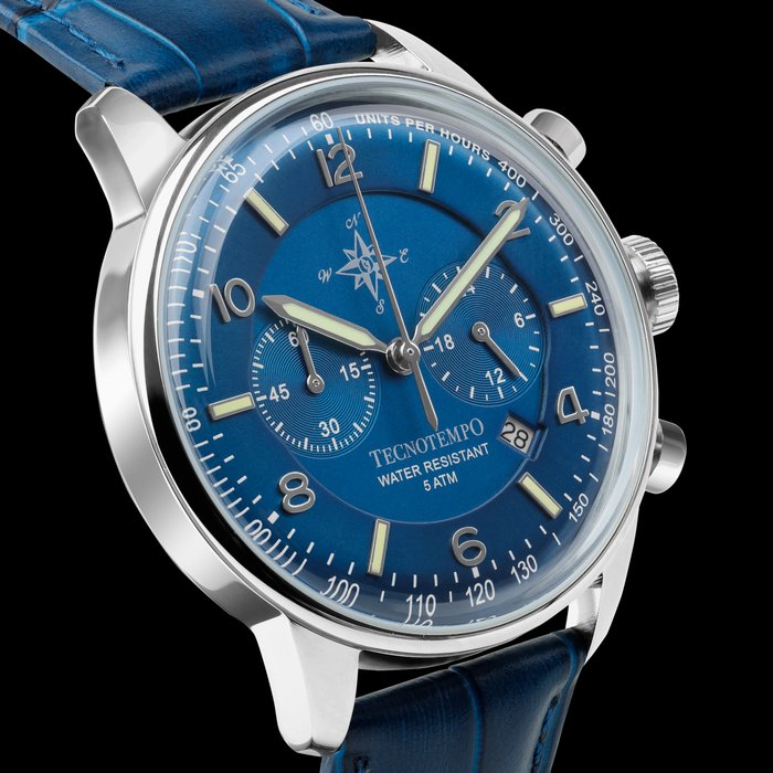 Tecnotempo - Chronograph - Limited Edition "Wind Rose" - - TT.50.CRRVB2 (Blue) - Mænd - 2011-nu