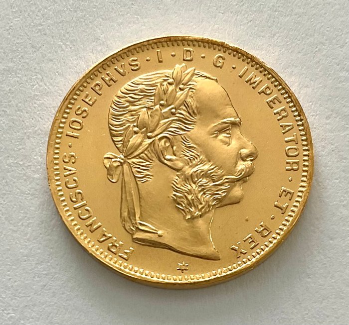 Østrig. 8 Florins/20 Francs 1892 - Franz Joseph I. (Neuprägung)