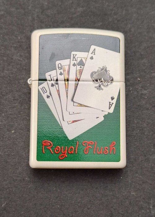 Zippo, Royal Flush Año 2012 Mes Agosto - Lighter - Stål