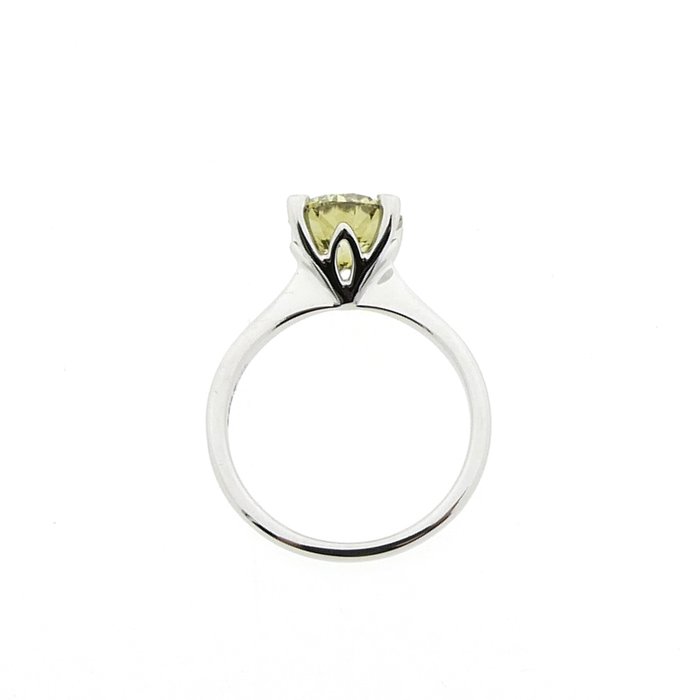 Ring - 18 kraat Hvidguld -  2.06ct. tw. Gul Diamant (Laboratoriedyrket diamant i fancy farver)