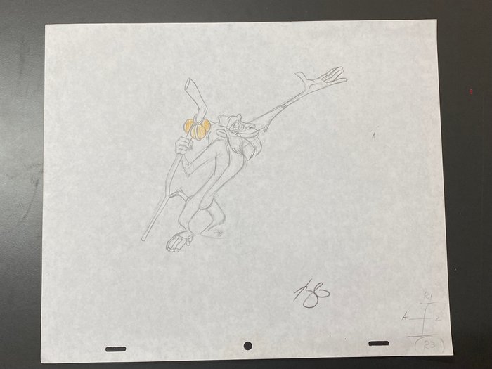 Timon  Pumbaa - 1 Rafiki Animation Drawing (Walt Disney 1995)