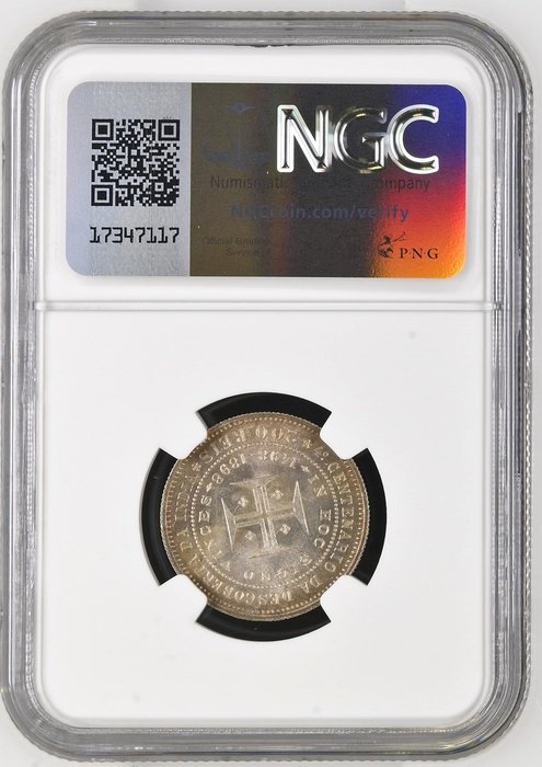 Portugal D Carlos I (1889-1908) 200 Reis 1898 - NGC - MS63 (IV Centenário do Descobrimiento do Caminho Marítimo para a Índia) MS63  (Ingen mindstepris)