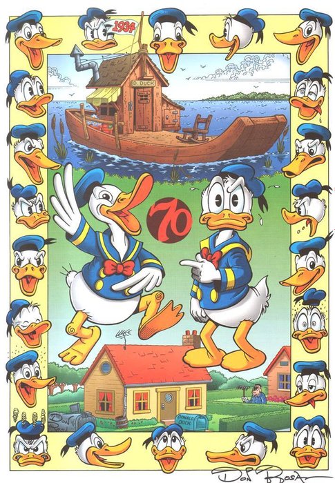 Don Rosa - Donald Duck - "70 Years" - Signed Print by Don Rosa