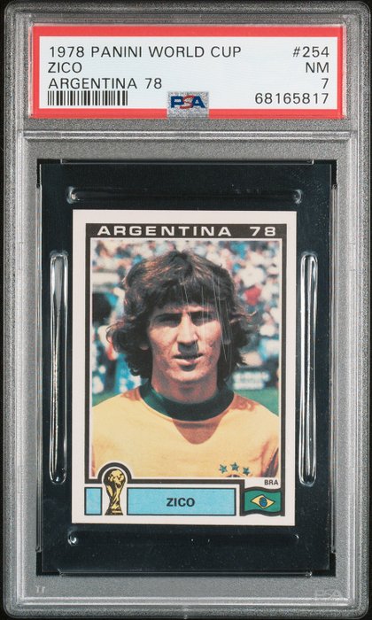 1978 Panini Argentina 78 World Cup Zico #254 PSA 7 Graded sticker