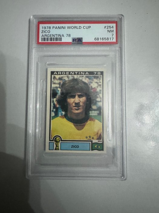 1978 Panini Argentina 78 World Cup Zico #254 PSA 7 Graded sticker