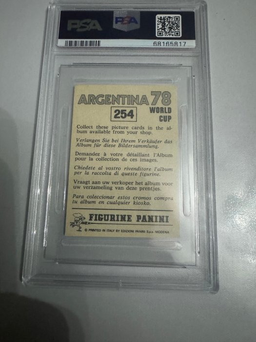 1978 Panini Argentina 78 World Cup Zico #254 PSA 7 Graded sticker