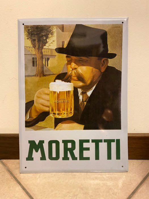 BIRRA MORETTI - Reklameplakat - reklameplade - Aluminium