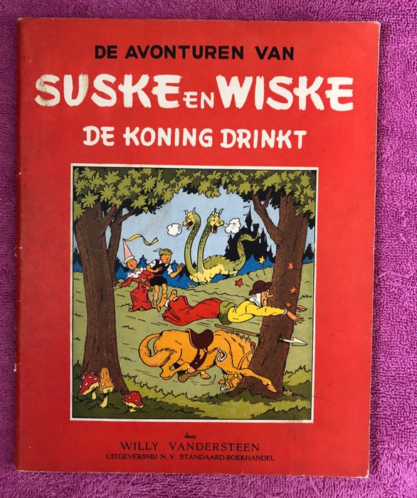 Suske en Wiske 4 - De koning drinkt - 1 Album - Genoptryk - 1951