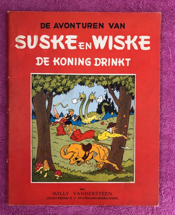 Suske en Wiske 4 - De koning drinkt - 1 Album - Genoptryk - 1951