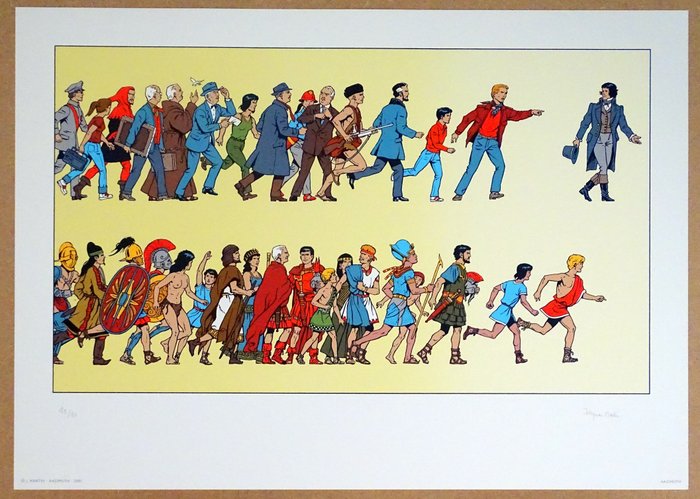 Martin Jacques - 1 Silkscreen - Alix Lefranc - Les Personnages des aventures - 2001