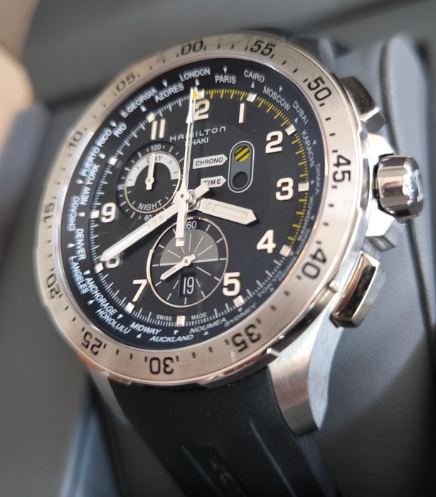 Hamilton - Khaki Aviation GMT Chrono - H767140 - Mænd - 2011-nu