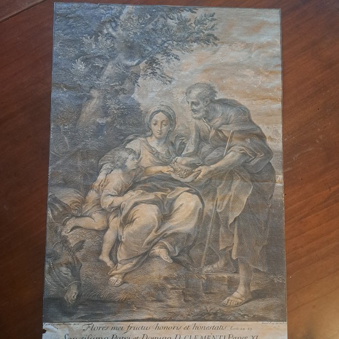 after Carlo maratti  (Camerano, 15 maggio 1625 – Roma, 15 dicembre 1713)  Giulio Romano Annibale - Collezione acqueforti scene religiose maestri del Rinascimento