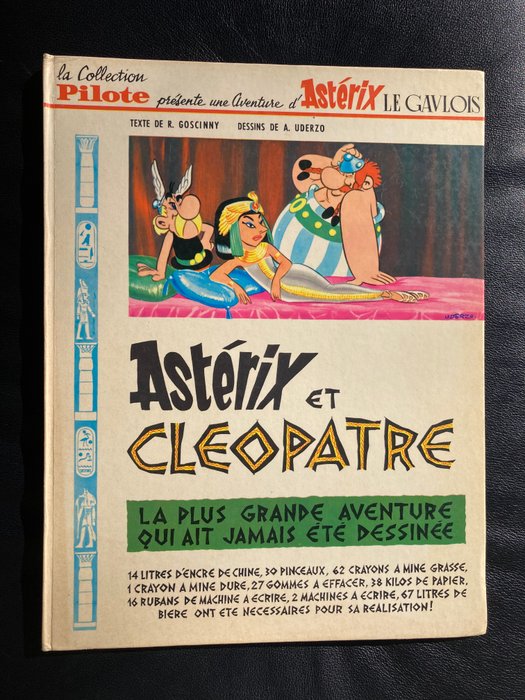 Asterix T6 - Astérix et Cléopâtre - C - 1 Album - Første belgiske udgave - 1965