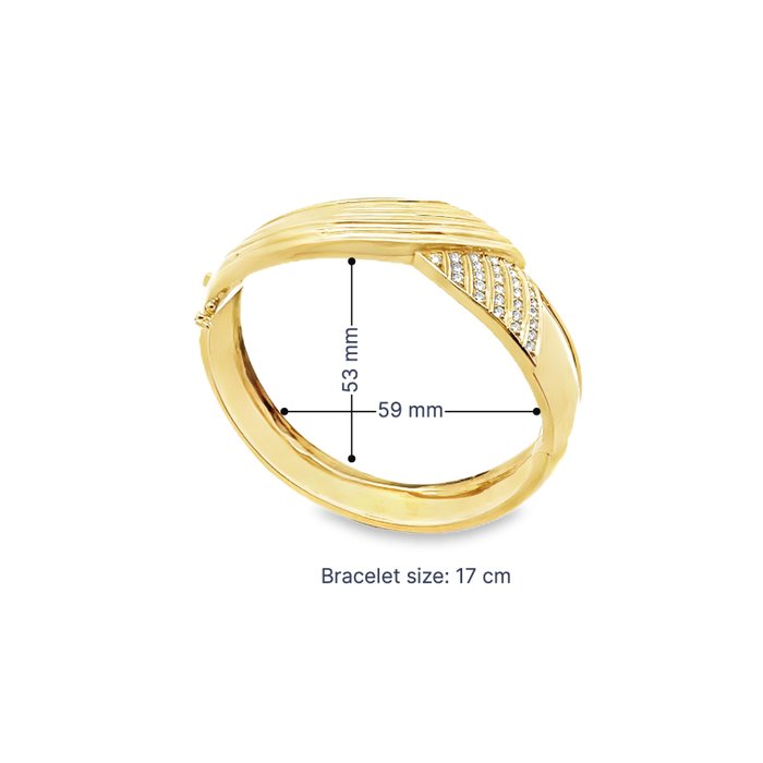 Armring - 18 kraat Gulguld -  0.96ct. tw. Diamant (Natur)  - ZEN armbånd