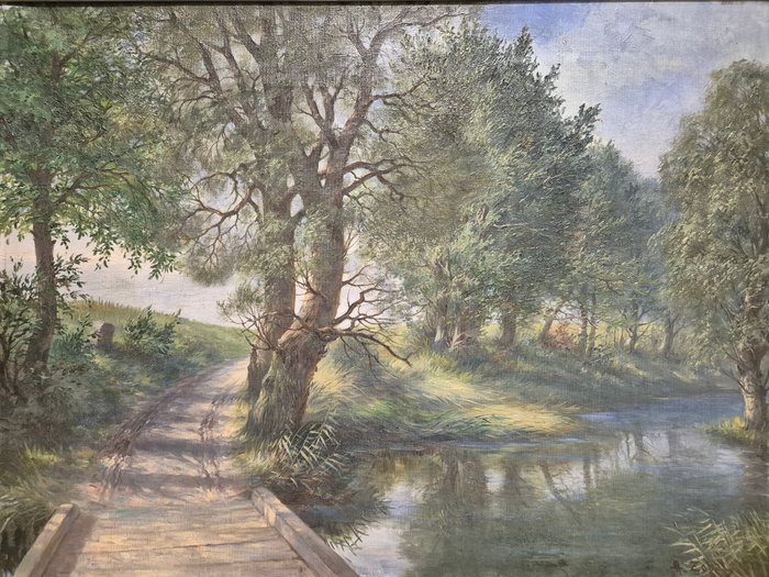 Alfons Zobel (1889-1970) - Landschaft Idyllischer Waldweg