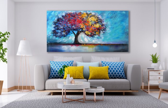 Monika Spiewak - Tree - XXL -  on Frame - Ready to Hang