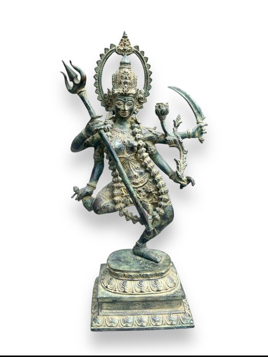 Højt dekoreret Shiva Nataraja - 42 cm - Bronze - Indien - slutningen af det 20. - 21. århundrede