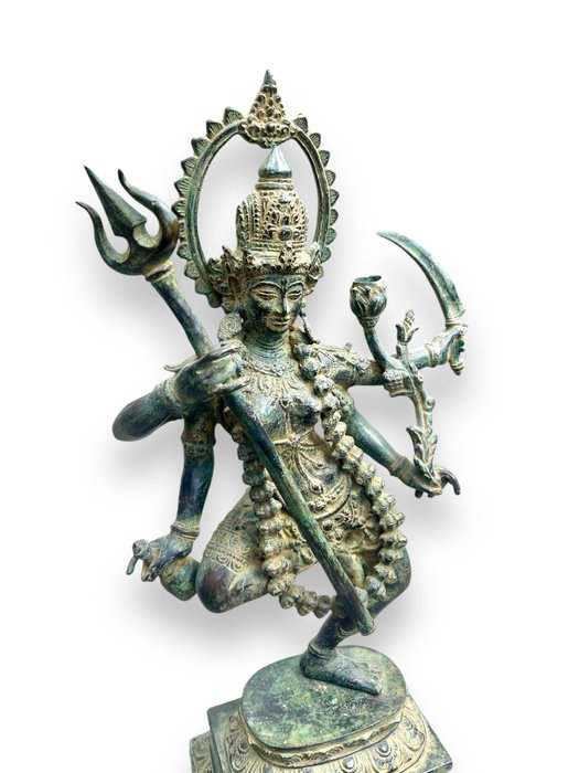 Højt dekoreret Shiva Nataraja - 42 cm - Bronze - Indien - slutningen af det 20. - 21. århundrede