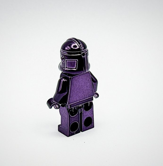 Lego - Star Wars - Purple Chrome Plated Phase 2 Clone Trooper Custom Item on Lego Parts