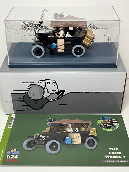 Voiture Moulinsart 1:24 - La Ford Model T - Tintin au Congo - Version "Boutique" - Tintin - La Ford Model T