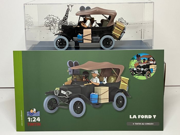 Voiture Moulinsart 1:24 - La Ford Model T - Tintin au Congo - Version "Boutique" - Tintin - La Ford Model T