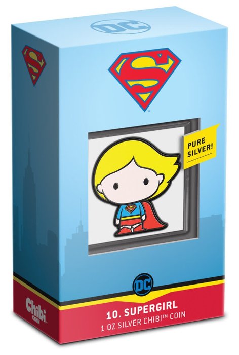 Niue 2 Dollars 2021 - Chibi Coin - Supergirl - 1 Oz  (Ingen mindstepris)