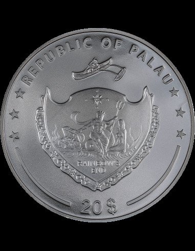 Palau. 20 Dollars 2023 Ferryman of the Dead - Charon, 3 Oz (.999)