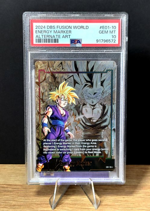 Dragon Ball Fusion World Graded card - Energy Marker Gold Alt - Son Gohan - PSA 10