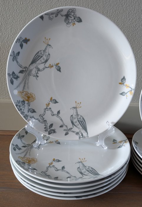 Villeroy  Boch - Middagssæt til 6 (12) - Peacock - Forgyldt, Porcelæn - Begrænset udgave