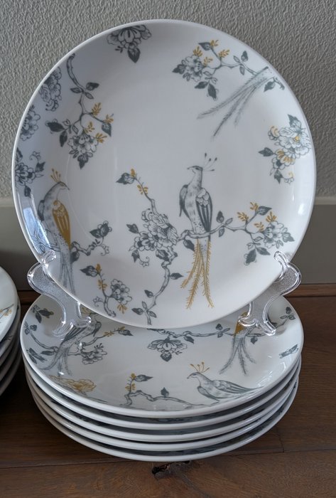 Villeroy  Boch - Middagssæt til 6 (12) - Peacock - Forgyldt, Porcelæn - Begrænset udgave