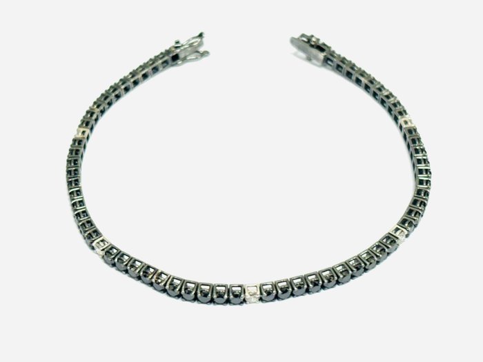 Armbånd - 18 kraat Hvidguld -  7.52ct. tw. Diamant (Farvebehandlet)  - Diamant - Fremstillet i Italien