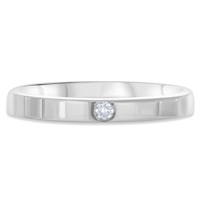 Ring - 18 kraat Hvidguld -  003ct tw Diamant (Natur)