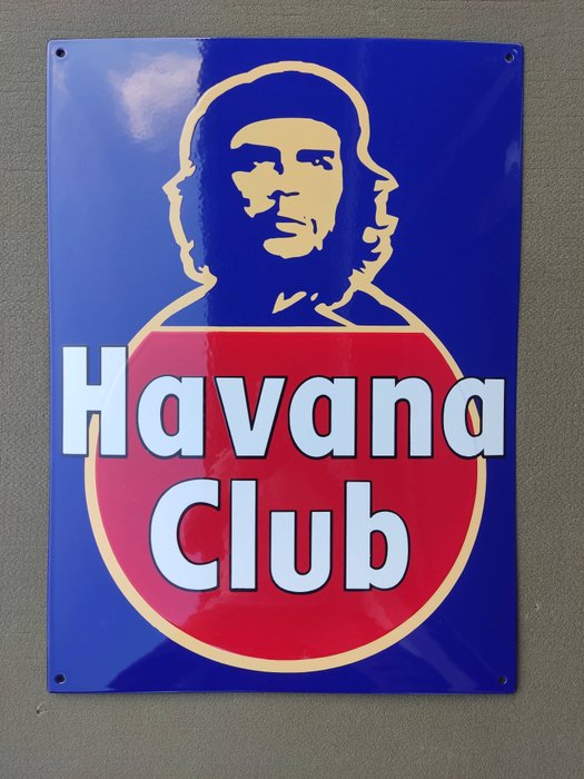 Reklameplakat - Emalje, E-mailskilt Havana Club Rum emaljeskilt