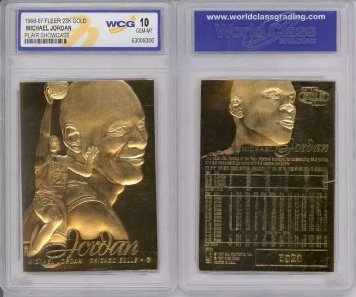 1996/97 - Fleer - 23KT Gold - Michael Jordan - Flair Showcase - 1 Graded card - WCG 10