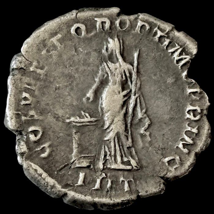 Romarriket Trajan (AD 98-117) Denarius Roma Pietas - (S36-008)  (Ingen mindstepris)